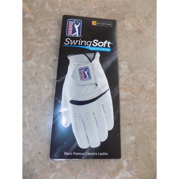 PGA Tour Swing Soft Leather Golf Glove Men's Left Hand Small Size Bright White - Picture 3 of 3